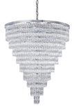 Bethel Chrome Chandelier in Metal & Crystal