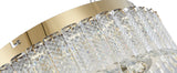 Bethel Gold LED Flush Mount in Stainless Steel & Crystal