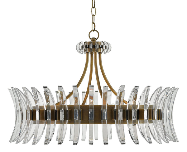 Quantum Chandelier - Elegant Silver Leaf Design with Blown Glass Balls & Adjustable Height Options