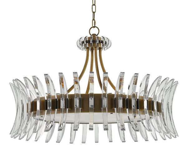 Quantum Chandelier - Elegant Silver Leaf Design with Blown Glass Balls & Adjustable Height Options