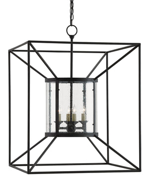 Quantum Chandelier - Elegant Silver Leaf Design with Blown Glass Balls & Adjustable Height Options