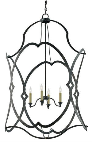 Quantum Chandelier - Elegant Silver Leaf Design with Blown Glass Balls & Adjustable Height Options