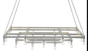 Quantum Chandelier - Elegant Silver Leaf Design with Blown Glass Balls & Adjustable Height Options