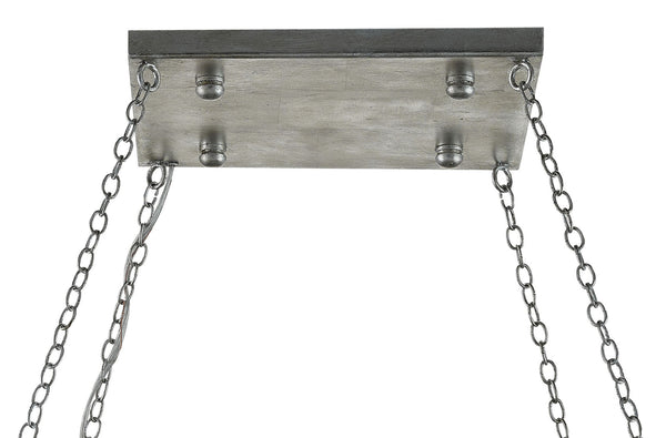 Quantum Chandelier - Elegant Silver Leaf Design with Blown Glass Balls & Adjustable Height Options