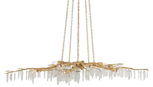 Quantum Chandelier - Elegant Silver Leaf Design with Blown Glass Balls & Adjustable Height Options