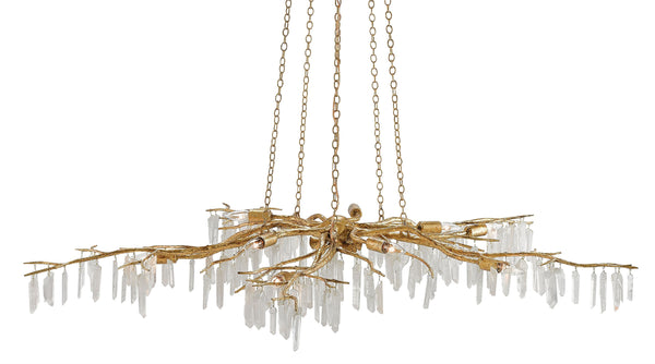 Quantum Chandelier - Elegant Silver Leaf Design with Blown Glass Balls & Adjustable Height Options