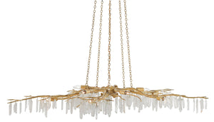 Forest Light Gold Chandelier - Stunning Quartz Crystal Elegance from Aviva Stanoff Collection