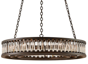 Elixir Chandelier - Stunning Bronze Verdigris Design with Optic Crystal for Dazzling Illumination
