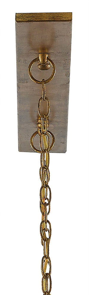 Maximus Gold Chandelier: Elegant Wrought Iron Design with Glass Shades for Stunning Home Décor