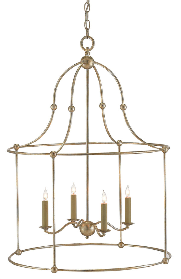 Quantum Chandelier - Elegant Silver Leaf Design with Blown Glass Balls & Adjustable Height Options