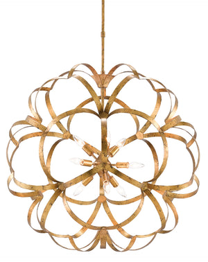 Quantum Chandelier - Elegant Silver Leaf Design with Blown Glass Balls & Adjustable Height Options