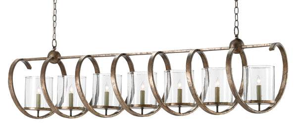 Quantum Chandelier - Elegant Silver Leaf Design with Blown Glass Balls & Adjustable Height Options