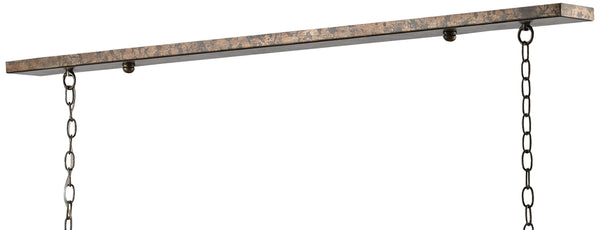 Maximus Grande Chandelier - Elegant Wrought Iron Design with 7 Lights & Pyrite Bronze Finish