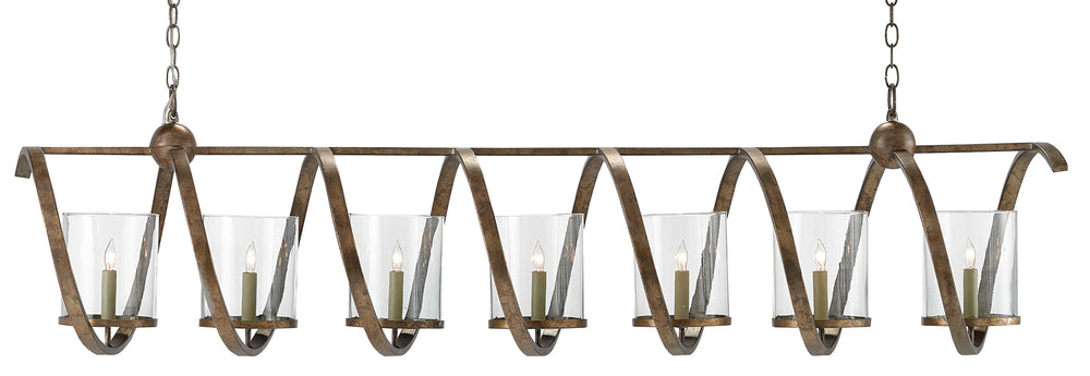 Maximus Grande Chandelier - Elegant Wrought Iron Design with 7 Lights & Pyrite Bronze Finish