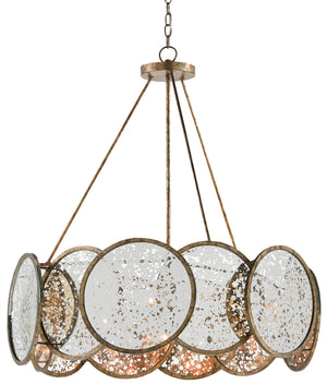 Quantum Chandelier - Elegant Silver Leaf Design with Blown Glass Balls & Adjustable Height Options