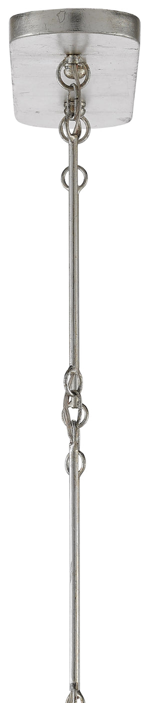 Quantum Chandelier - Elegant Silver Leaf Design with Blown Glass Balls & Adjustable Height Options