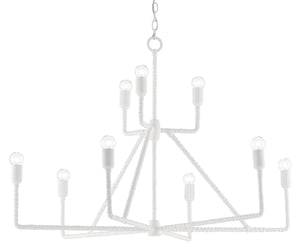 Quantum Chandelier - Elegant Silver Leaf Design with Blown Glass Balls & Adjustable Height Options