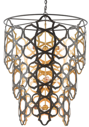 Quantum Chandelier - Elegant Silver Leaf Design with Blown Glass Balls & Adjustable Height Options