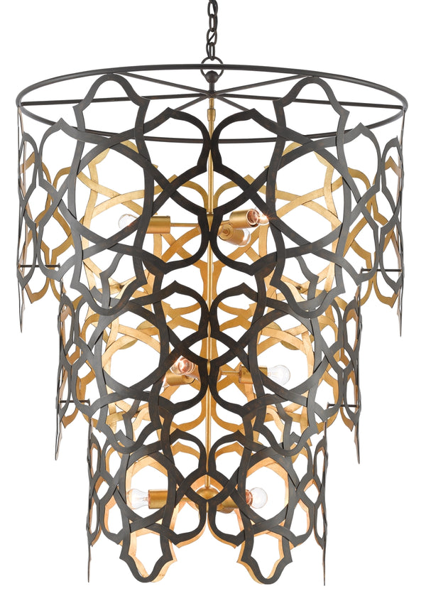 Quantum Chandelier - Elegant Silver Leaf Design with Blown Glass Balls & Adjustable Height Options