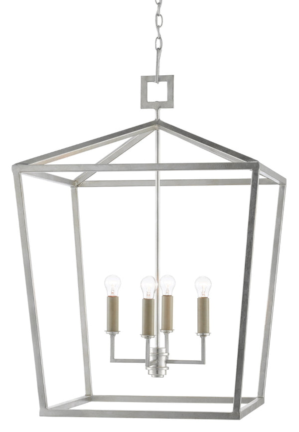 Quantum Chandelier - Elegant Silver Leaf Design with Blown Glass Balls & Adjustable Height Options