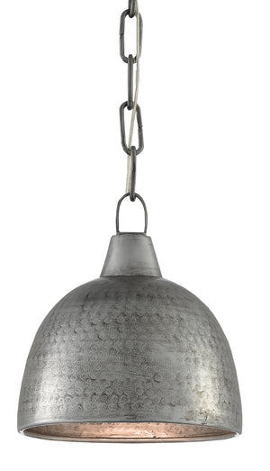 Earthshine Industrial Hammered Steel Small Pendant Light - Luxe Blackened Finish for Modern Spaces