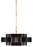 Grand Lotus Black Large Chandelier