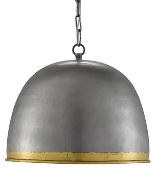 Matute Pendant Light – Adjustable Pewter & Brass Iron Fixture for Modern Indoor Spaces, 15” Height
