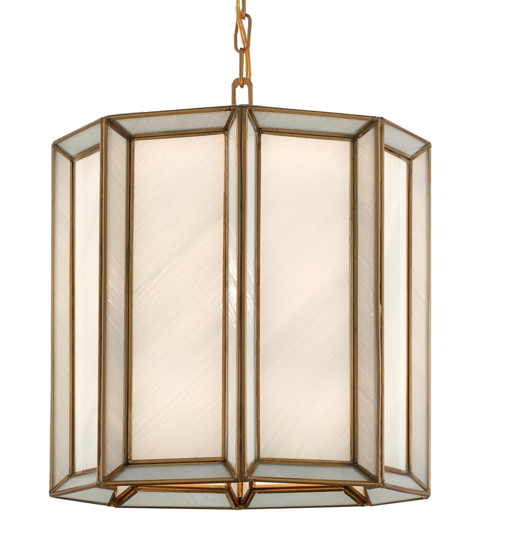 Daze Pendant Light - Elegant Antique Brass & White Milk Glass for Adjustable Indoor Illumination