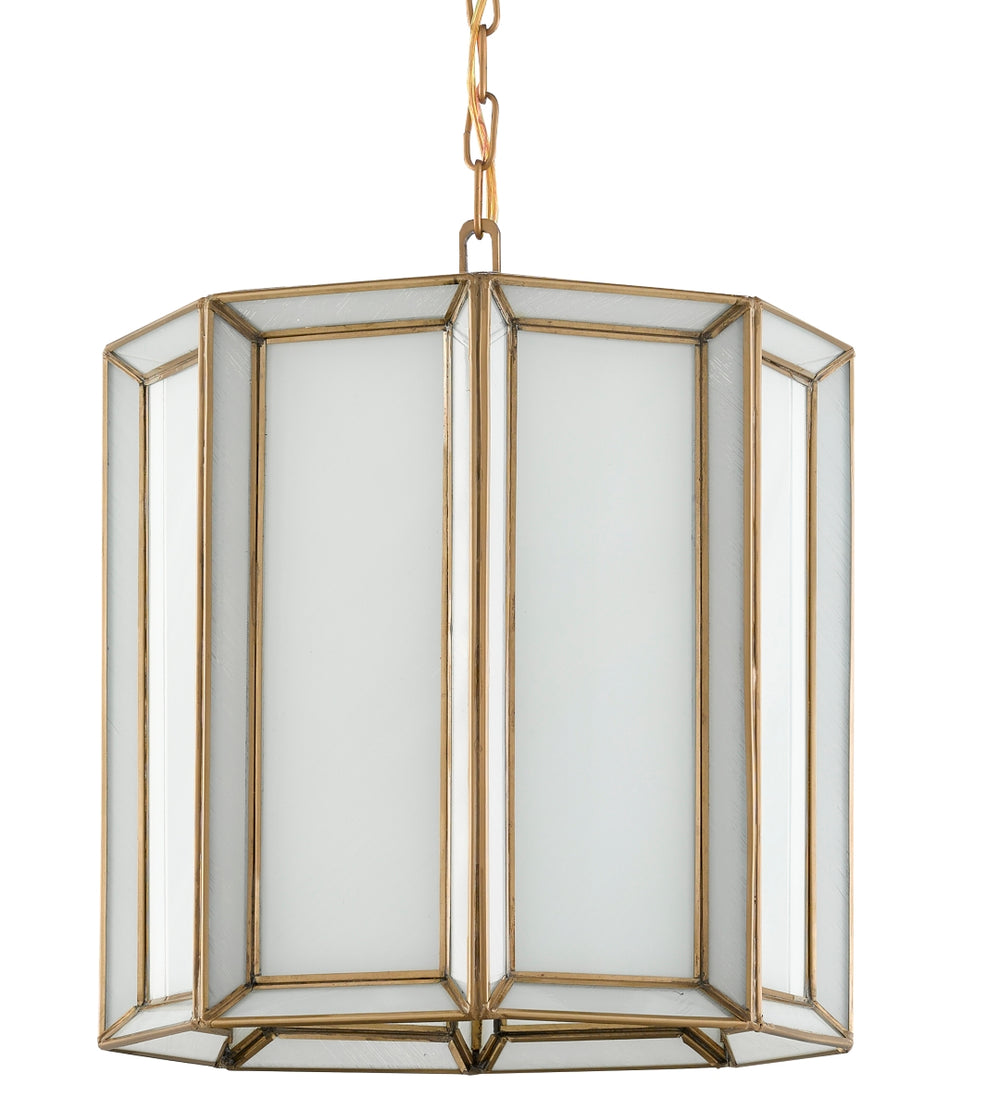 Daze Pendant Light - Elegant Antique Brass & White Milk Glass for Adjustable Indoor Illumination