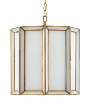 Daze Pendant Light - Elegant Antique Brass & White Milk Glass for Adjustable Indoor Illumination