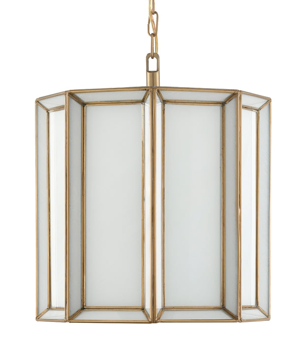 Daze Pendant Light - Elegant Antique Brass & White Milk Glass for Adjustable Indoor Illumination