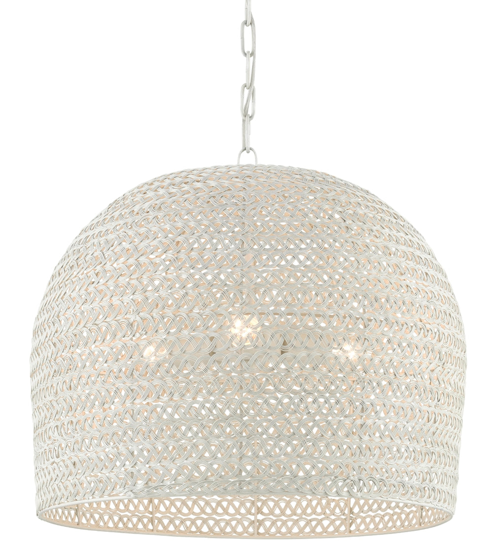 Piero Chandelier - Stunning White Iron Design with Adjustable Height & Unique Textured Illumination