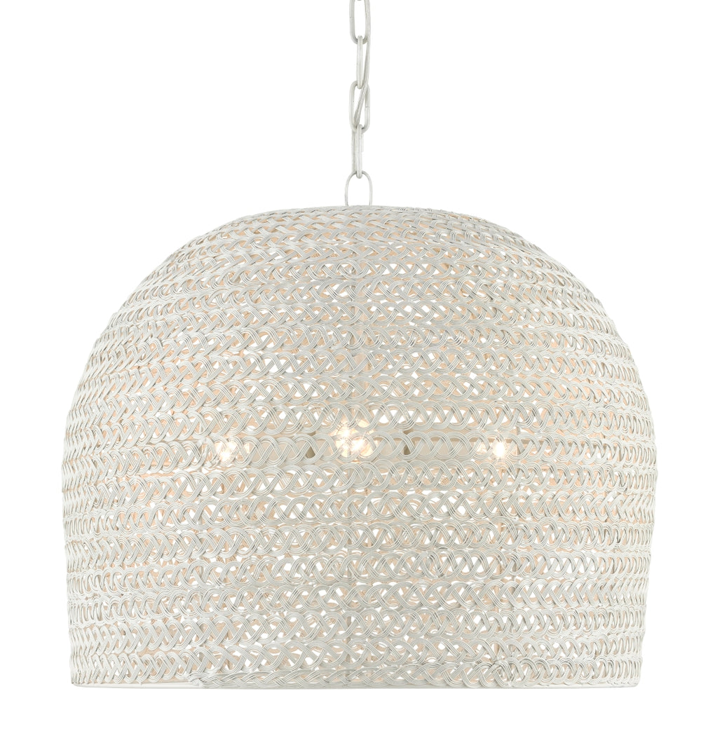 Piero Chandelier - Stunning White Iron Design with Adjustable Height & Unique Textured Illumination