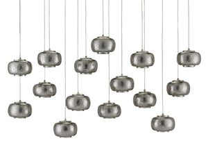 Pepper 15-Light Multi-Drop Pendant in Silver & Nickel - Modern Farmhouse & Industrial Chic Lighting