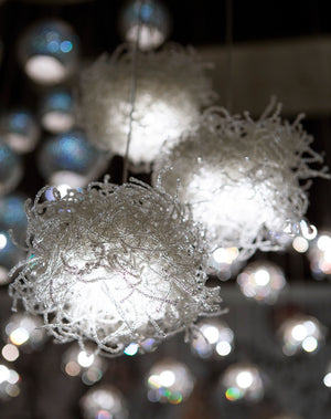 Birds Nest 1-Light Multi-Drop Pendant – Whimsical Beaded Ceiling Light with Adjustable Height & Style