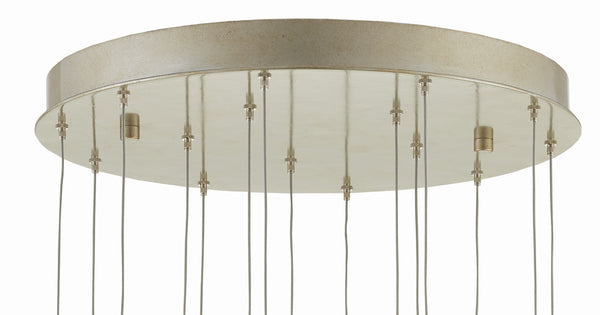Birds Nest Round 15-Light Multi-Drop Pendant - Whimsical Beaded Light Fixture for Elegant Spaces