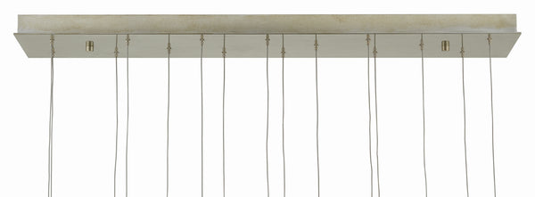 Dove Rectangular 15-Light Multi-Drop Pendant - Elegant Ceramic Shades for Stunning Home Lighting