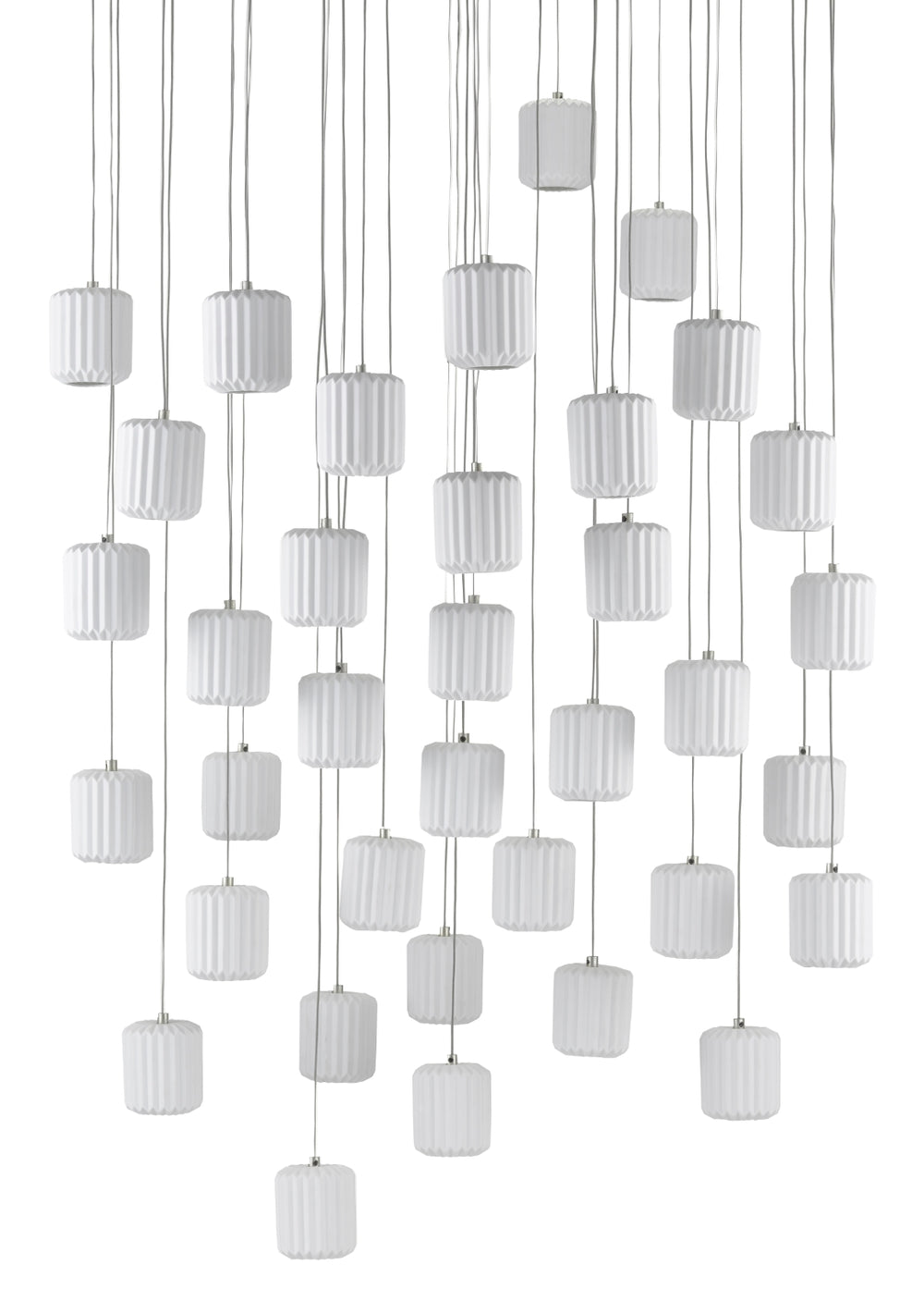 Dove 36-Light Multi-Drop Pendant - Elegant Ceramic Shades with Adjustable Height for Stunning Décor