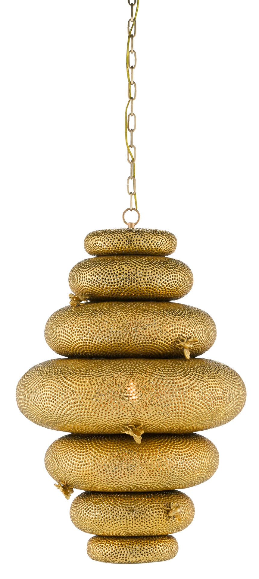 Bee My Honey Chandelier - Playful Antique Brass Design by Sasha Bikoff | Adjustable & Unique Fixture