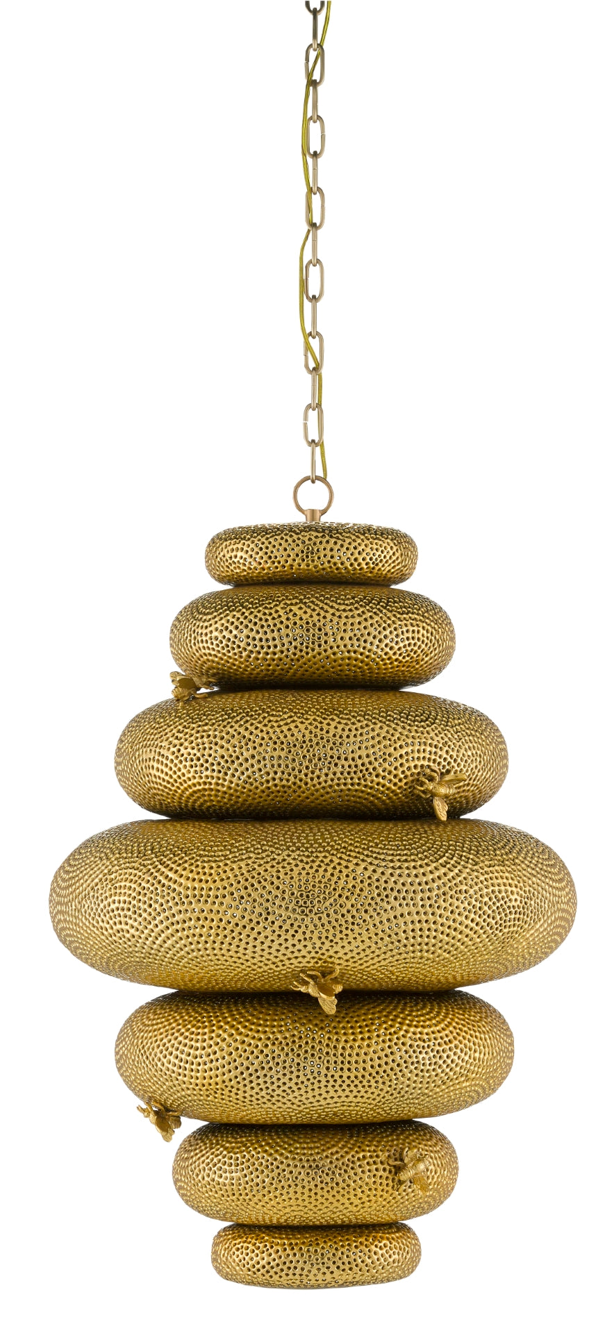 Bee My Honey Chandelier - Playful Antique Brass Design by Sasha Bikoff | Adjustable & Unique Fixture