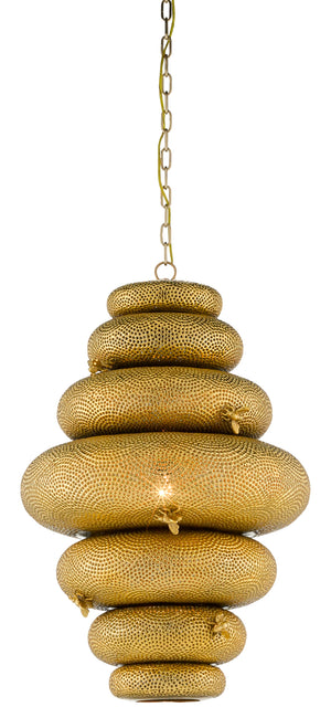 Bee My Honey Chandelier - Playful Antique Brass Design by Sasha Bikoff | Adjustable & Unique Fixture