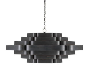 Bailey Chandelier - Bunny Williams Collection, French Black & Gold Leaf, 9-Light Wrought Iron Design
