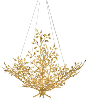 Huckleberry Chandelier by Aviva Stanoff – Handcrafted Gold Leaf Design Inspired by Arthurian Lore