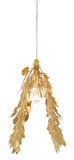 Golden Eucalyptus Rectangular Chandelier