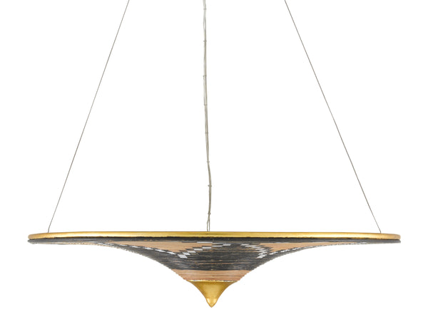 Canaan Chandelier - Exquisite Rattan and Wrought Iron Design with Adjustable Height for Modern Spaces