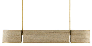 Tenby Oval Chandelier - Modern Elegance with Gilded Gold & Natural Rope for Stunning Interiors