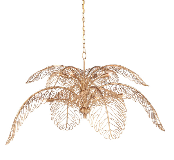 Taormina Chandelier - Handmade Wrought Iron Elegance with Brass Finish, Adjustable Height & Design