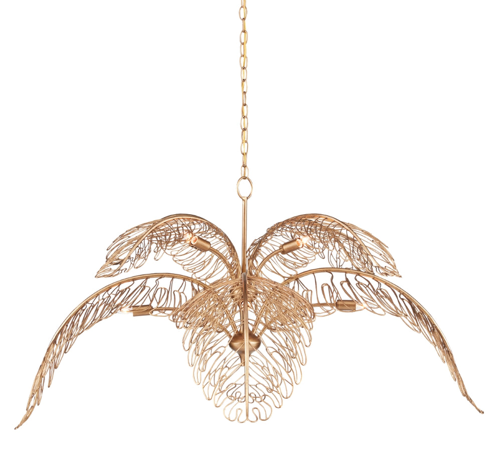 Taormina Chandelier - Handmade Wrought Iron Elegance with Brass Finish, Adjustable Height & Design