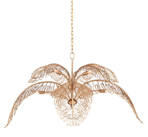 Taormina Chandelier - Handmade Wrought Iron Elegance with Brass Finish, Adjustable Height & Design