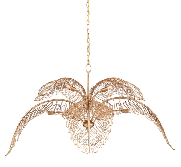 Taormina Chandelier - Handmade Wrought Iron Elegance with Brass Finish, Adjustable Height & Design
